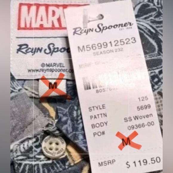 Reyn Spooner Marvel Avengers Assemble Hawaiian Camp Shirt Wmns 2XL Reverse Print - Picture 14 of 16